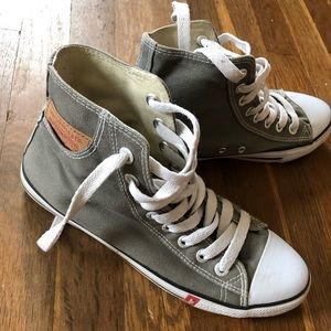 grey levi high top shoes